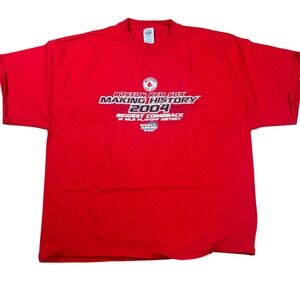 VTG Y2K Boston Red Sox 2004 Making History Graphic T-Shirt 2XL‎ Delta Pro Weight